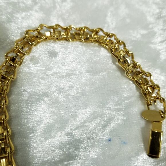 Kim Rogers austrian crystal link gold tone bracelet 1.1664 - Picture 3 of 16